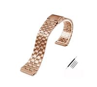 MZTZHVNVGK Bracelet De Remplacement En Acier Inoxydable 18 Mm, Compatible Avec Casio F-108WH AE1200WH A168WA A158WA LA670WGA A700W, Accessoire Montre Homme Femme,(B rose gold)