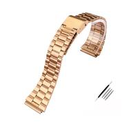 MZTZHVNVGK Bracelet De Remplacement En Acier Inoxydable 18 Mm, Compatible Avec Casio F-108WH AE1200WH A168WA A158WA LA670WGA A700W, Accessoire Montre Homme Femme,(A rose gold)