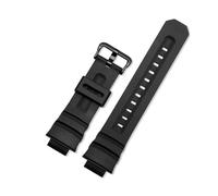 MZTZHVNVGK Bracelet En Résine Noire 16mm, Bande De Remplacement Homme, Compatible Avec Casio Compatible Avec G-SHOCK AW-591/590/5230/282B, AWG-M100/101, G-7700/7710