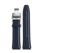 MZTZHVNVGK Bracelet montre cuir vintage 18mm, bracelet rétro, Compatible avec Casio AE1200 A158W A168 F91W AE-1200WHD A158 A159 A169(A-blue-silver a)