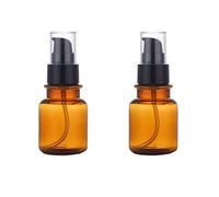 MZUU Lot de 2 flacons vides rechargeables en plastique ambré avec pompe - 80 ml