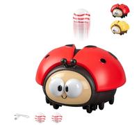 mzvoo Hanging Ladybug Ball Toy,Ladybug Blowing Ball Toys,Cute Animal Puzzle Toy, Interactive Safe Ladybugs Kit with 2 Balls,Educational Ladybugs Sensory Toys Set USB Rechargeable,fors Boys & Girls-A