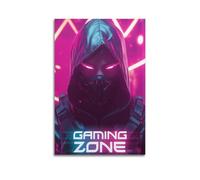 MZXVBUC Game Zone Poster décoratif sur toile de samouraï et ninja - Impression d'art moderne pour chambre à coucher - 40 x 60 cm