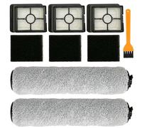 MZY LLC 3649A Filtre à rouleau brosse pour aspirateur sans fil Bissell Crosswave HF3 3649A pour aspirateur sec/humide, lot de 2 rouleaux brosses de rechange, 3 filtres HEPA et 3 éponges