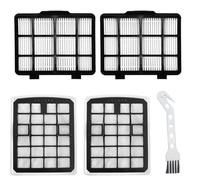 MZY LLC Lot de 2 filtres de rechange pour aspirateur traîneau Eureka NEN180 sans sac comprenant 2 filtres à poussière, 2 filtres HEPA et 1 brosse