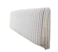 MZYFDC 1PC Thickened Jacquard Bed Headboard Cover Full Coverage Dust-Proof Headrest Protector All-Inclusive Home Decor(Light Gray,L120cm H50-60cm S)