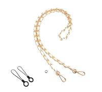 MZYFDC Chaine Telephone Portable Longue lanière de téléphone à bandoulière, chaîne ramassage perles, sangle d'épaule cou for femmes, étui universel Anti-perte(White)