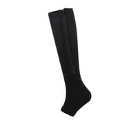 MZYFDC Chaussettes de Sport Bas de Compression à Fermeture éclair et Bout Ouvert for Femmes, Chaussettes de Sport Fines à Compression, 20-30 mmHg(Color 04,L-XL)