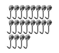 MZYFDC Crochets À Vêtements Crochets magnétiques pivotants robustes Cruise noirs, aimant néodyme puissant for réfrigérateur, barbecue, casier(Black 20pcs)