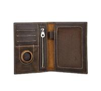 MZYFDC Étui de Passeport en Cuir, Portefeuille de Voyage avec étui Airtag, Porte-Stylo, Porte-Cartes, étui for Passeport(Coffee)