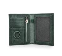 MZYFDC Étui de Passeport en Cuir, Portefeuille de Voyage avec étui Airtag, Porte-Stylo, Porte-Cartes, étui for Passeport(Green)