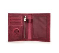 MZYFDC Étui de Passeport en Cuir, Portefeuille de Voyage avec étui Airtag, Porte-Stylo, Porte-Cartes, étui for Passeport(Red)