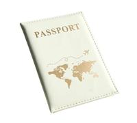 MZYFDC Étui for Passeport en Cuir PU uni, Protection Carte du Monde, Porte-Cartes de crédit, Portefeuille d'identité(White)