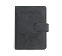 MZYFDC Étui Multifonction en Cuir PU for Passeport, avec emplacements for Cartes d'identité et de crédit(Black)