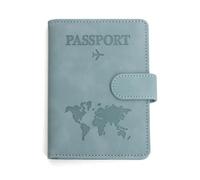 MZYFDC Étui Multifonction en Cuir PU for Passeport, avec emplacements for Cartes d'identité et de crédit(Light Blue)