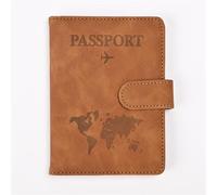MZYFDC Étui Multifonction en Cuir PU for Passeport, avec emplacements for Cartes d'identité et de crédit(Camel)
