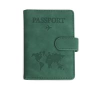 MZYFDC Étui Multifonction en Cuir PU for Passeport, avec emplacements for Cartes d'identité et de crédit(Green)