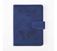 MZYFDC Étui Multifonction en Cuir PU for Passeport, avec emplacements for Cartes d'identité et de crédit(Dark Blue)