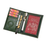 MZYFDC Étui Portefeuille for Passeport avec AirTag for Voyage, Porte-Cartes en Cuir, Porte-Stylo, Porte-Monnaie(Green)