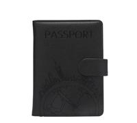 MZYFDC Étui Portefeuille for Passeport de Tourisme Mondial, for Hommes et Femmes, Porte-Cartes d'identité, d'adresse, Accessoires de Voyage Portables(Black)