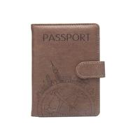 MZYFDC Étui Portefeuille for Passeport de Tourisme Mondial, for Hommes et Femmes, Porte-Cartes d'identité, d'adresse, Accessoires de Voyage Portables(Coffee)