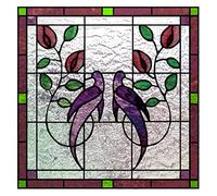 MZYFDC Film de vitrail givré for fenêtre, Autocollant Statique personnalisé au Design Art déco, Traitement en Feuille décoration for la Maison pour Chambre Salon Salle(07,30X30cm)