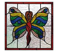 MZYFDC Film de vitrail givré for fenêtre, Autocollant Statique personnalisé au Design Art déco, Traitement en Feuille décoration for la Maison pour Chambre Salon Salle(08,50X100cmx2)