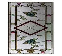 MZYFDC Film for vitrail givré, Autocollant Statique de Style rétro Prairie, for Douche, Salle Bain, Bureau, décoration Maison pour Chambre Salon Salle(28,58X100cm)