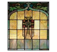 MZYFDC Film for vitrail givré, Autocollant Statique de Style rétro Prairie, for Douche, Salle Bain, Bureau, décoration Maison pour Chambre Salon Salle(22,58X100cm)