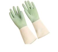 MZYFDC Gant Nettoyage 1 Piece Of Waterproof Latex Kitchen Gloves (rubber Gloves) In Mint Green, Suitable For Dishwashing, Cleaning And Household Use(S)