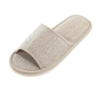 MZYFDC Pantoufles à Bout Ouvert Pour Femmes Femmes Hommes Couples Mode Décontracté Maison Pantoufles Couple Intérieur Sol Chaussures Plates Chambre Sandales Basiques(44-45)