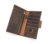 MZYFDC Pochette en Cuir for Passeport Familial, Porte-Cartes, étui for AirTag, Sac de Voyage Familial, Sac à Main(Coffee)