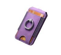 MZYFDC Porte-Cartes en Cuir, Autocollant, adhésif, Carte d'identité, téléphone Portable, Poche arrière, étui Portefeuille, Anneau de Support for, Sac Universel(Purple)