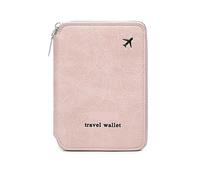 MZYFDC Portefeuille de Voyage for Passeport, Porte-Cartes for Hommes et Femmes, Sac de Rangement Multifonctionnel for Billets d'avion et Cartes SIM(Pink)