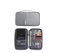 MZYFDC Portefeuille de Voyage, Porte-Passeport Familial, Multi-Poches, étanche, Porte-Documents, Organisateur, Accessoires, Sac, Porte-Cartes(S Grey)