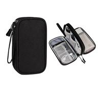 MZYFDC Sac de Rangement de Voyage for câbles, Pochette de Transport, Portable, étanche, à Une Seule Couche(Double Layer-Black)