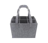 MZYFDC Sac de Rangement vin Portable à 6 grilles, Porte-Bouteille Rouge en Feutre Simple, fourre-Tout, Sac d'emballage Cadeaux Champagne, Organisateur pour Le Shopping, Le Travail(Gray)