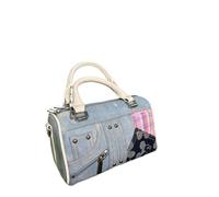 MZYFDC Sac En Jean Sac messager rétro en denim for femmes, sac à main vintage patchwork avec poignée, sac à bandoulière for dames