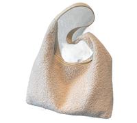 MZYFDC Sac en Peluche D'hiver Sac à bandoulière en peluche for femme, sac fourre-tout mignon et moelleux, grande capacité, poignée supérieure souple, pochette duveteuse for l'automne l'hiver(White)