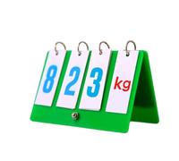 MZYFDC Tableau de Bord en PVC à 4 Chiffres, for événements Sportifs, Jeu société, Pliable et Portable, Boucle métallique, Plaque Plastique, Double Couleurs, Mini Style pour Basket-Ball(Kg Blue Red)