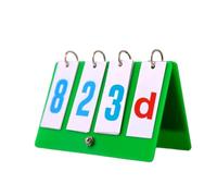 MZYFDC Tableau de Bord en PVC à 4 Chiffres, for événements Sportifs, Jeu société, Pliable et Portable, Boucle métallique, Plaque Plastique, Double Couleurs, Mini Style pour Basket-Ball(Day Blue Red)