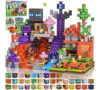 Mzyxxel Construction Magnetique Enfant 150 pièces 2CM Magnetic Blocks 3+ Jeux Aimants, Bloc de Cube de pour Garçon et Fille, Jouet Créatif Montessori pour Enfants 3 4 5 6 7 8 9 10 11 12 Ans Jeu