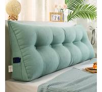 MZYZPPBD Coussin de Lecture pour lit Coussin Compensé Triangulaire Oreiller De Coussin Tete de lit Dossier De TêTe De Lit Amovible Coussin Lombaire en Coin pour Chambre Lit Jour,D,120 * 20 * 50cm