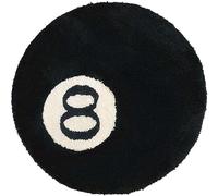 MZYZPPBD Tapis rond à 8 boules - Doux - Simulation de billard - Antidérapant - Pour chambre d'enfant - Noir - 8 balles - Pour décoration de salon - C, 100 x 100 cm