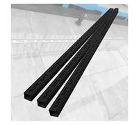 MZZKFC Grilles de Drainage Lot De 3 Caniveaux en Acier Inoxydable 304, Grilles D'évacuation Compactes Amovibles pour Intérieur Et Extérieur, Couvercle De Caniveau Extra-Plat(Black,10x5cm/3.9x1.9in)