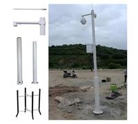 MZZKFC Poteau de caméra de Surveillance Poteau pour Caméra De Sécurité Extérieure À Raccord, Support Universel pour Caméra De Sécurité Au Sol 2-3 Sections, 2 2.5 3 3.5 4 4.5 5 6m(C,3.5m-137 4/5")