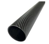 MZZKFC Tube en Fibre de Carbone Tube en Fibre De Carbone 3K 1000mm, Tiges Creuses en Fibre De Carbone Pultrudée Personnalisables, Ultra Légères, Tige en Fibre De Carbone Noire(37x31x1000MM)
