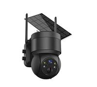 MZZYG Cámara de seguridad Solar Caméra Solaire WiFi extérieur 4MP caméras IP de Surveillance sans Fil avec Panneau Solaire PIR détection Humaine Batterie de Recharge 7800mAh(Black Add 128GB Card)