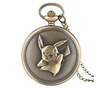 N/A Bronze Belle Hommes Femmes Fob Montre De Poche Quartz Plein Chasseur Pendentif Collier Meilleur Cadeau De Noël pour Enfants