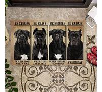 N/Ａ Paillasson Interieur Tapis d'entrée Cane Corso Be Strong Be Brave Be Humble Be Badass Paillasson Decoration Maison